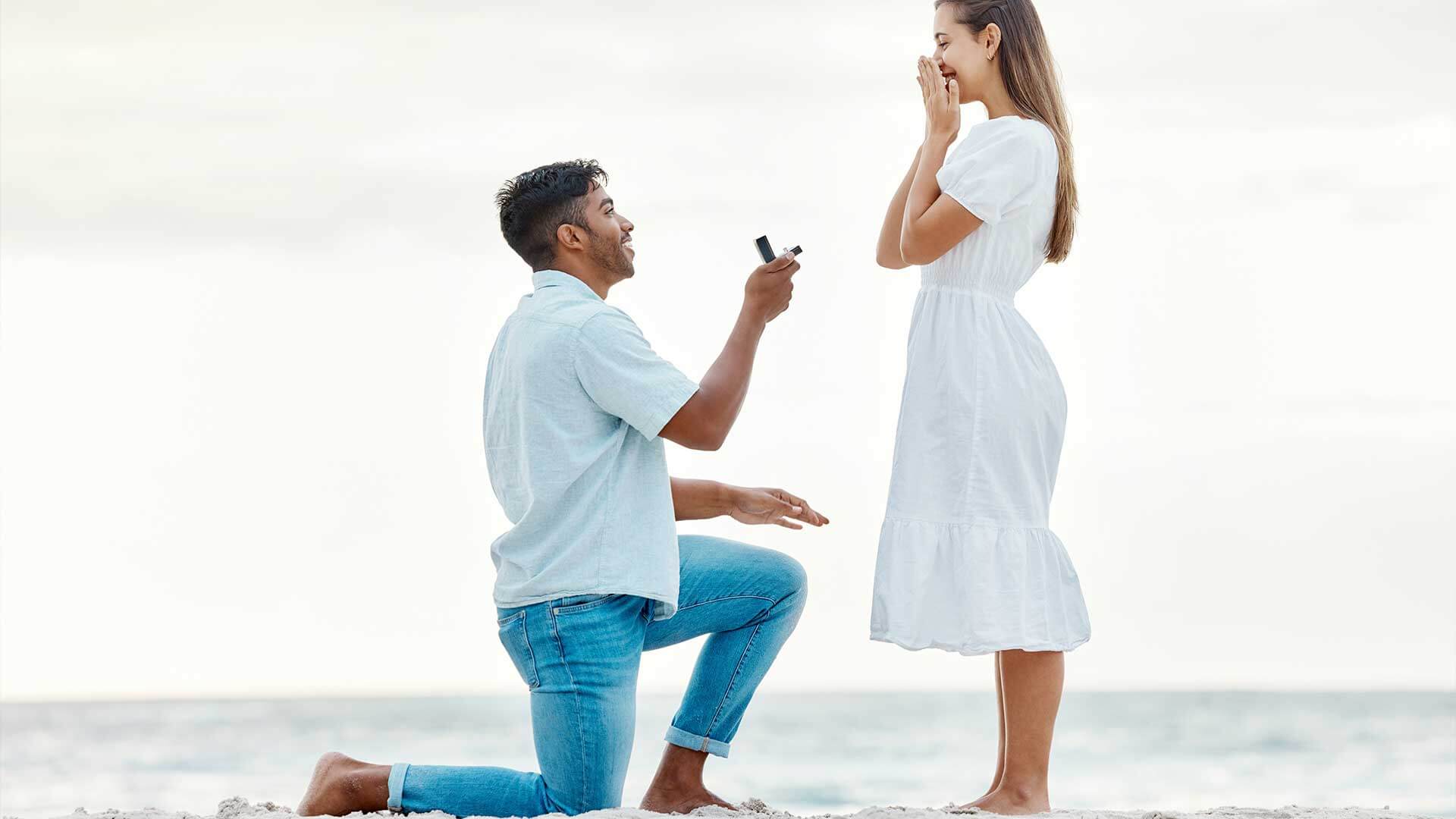 Propose With A Sand Sculpture
